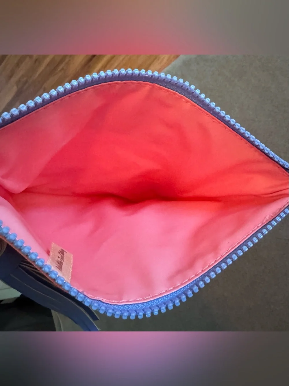 Matilda Jane Cosmetic Bag / Pouch - Pink with Purple Polka Dots